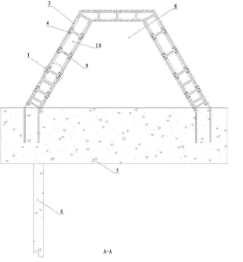 Steel structure open web combined dam