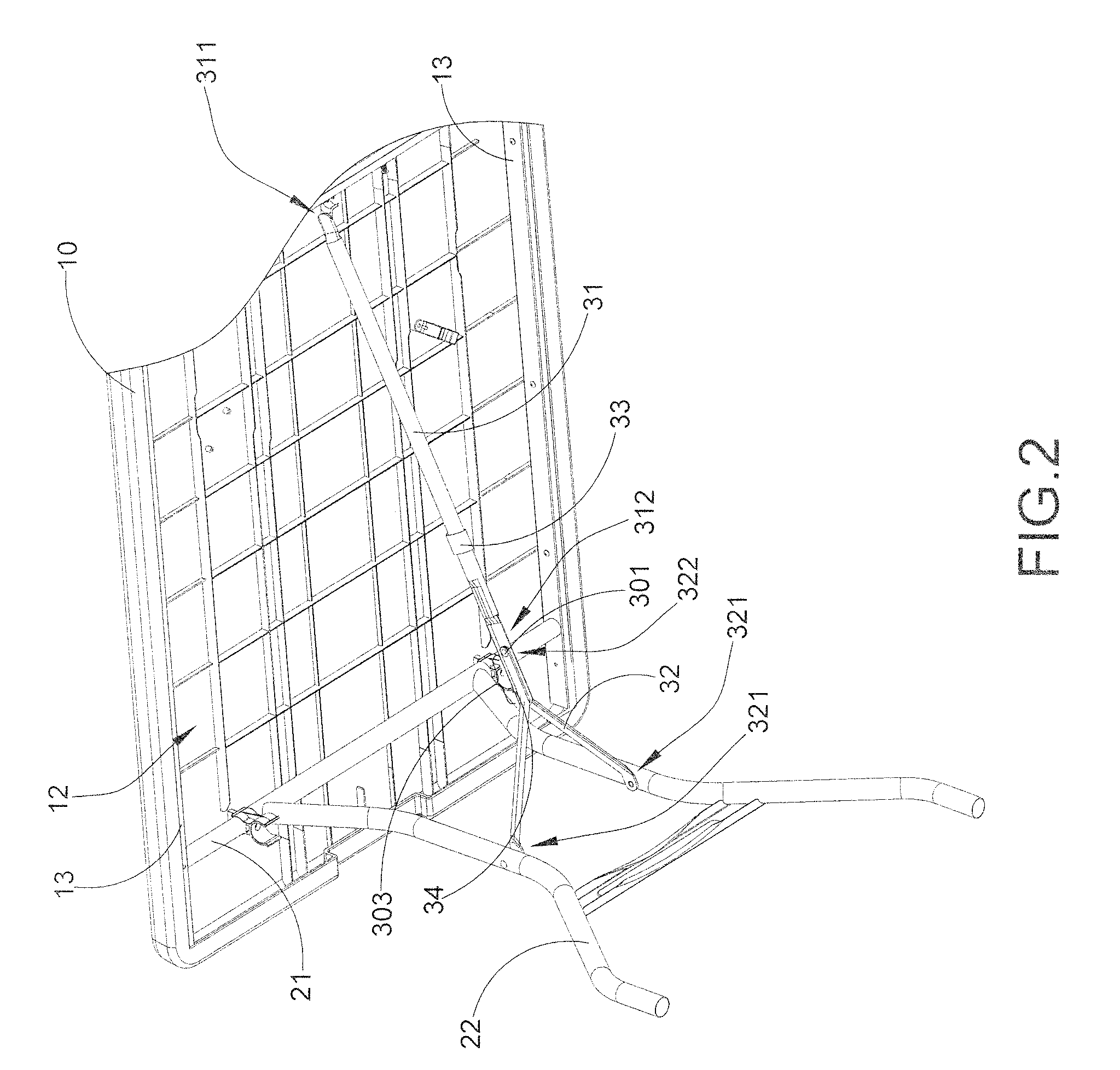 Anti-unfolding leg assembly for foldable table