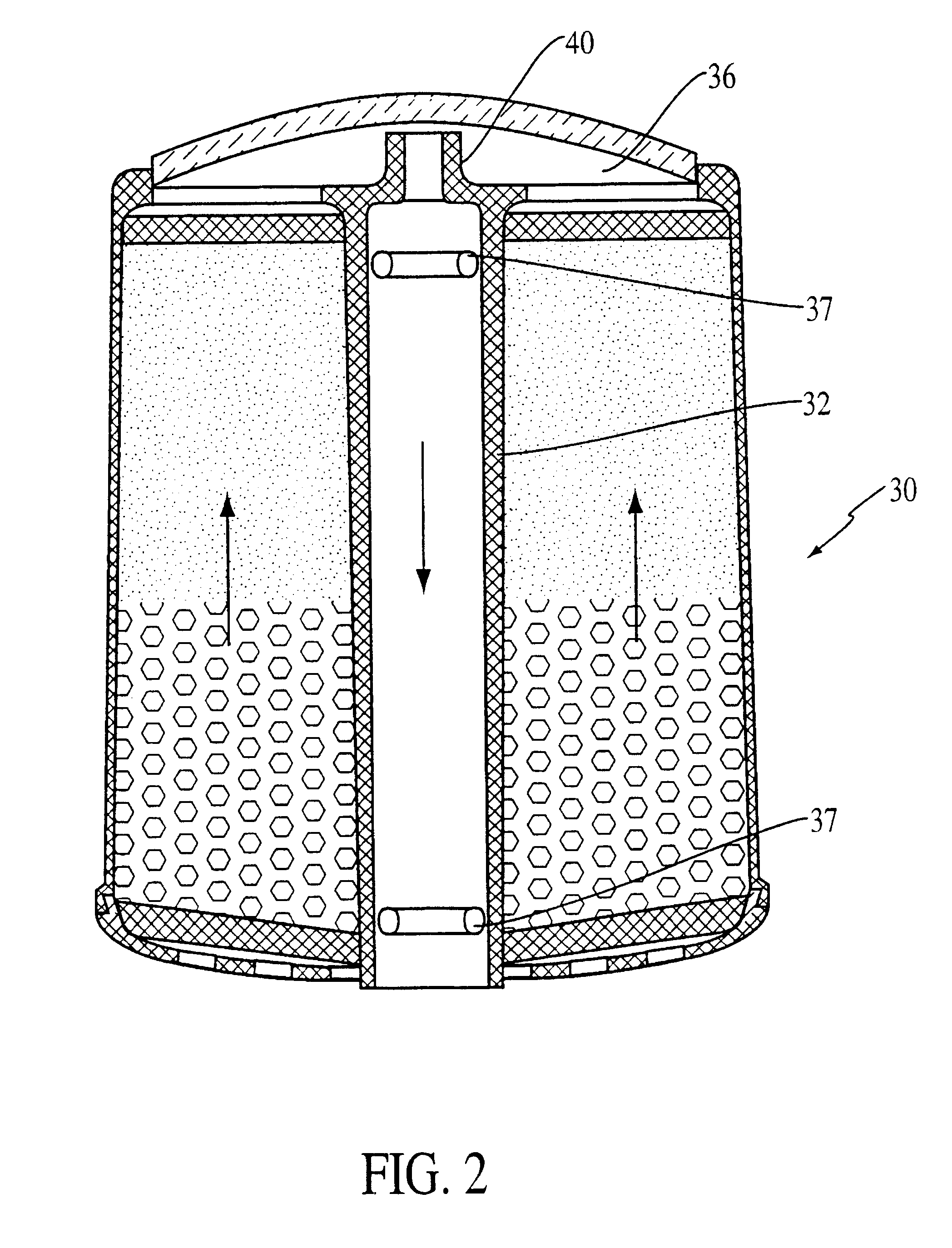 Filtration device for liquid purification