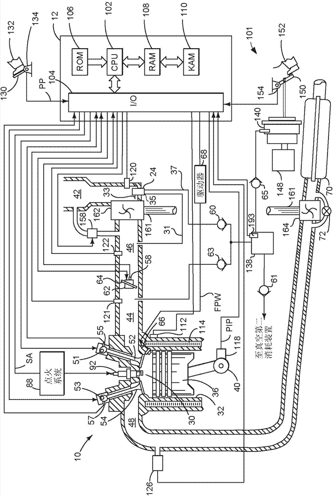 Method and system for reducing vacuum consumption in a vehicle