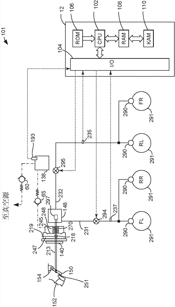 Method and system for reducing vacuum consumption in a vehicle