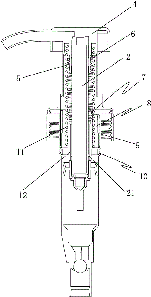Locking cap of standardized self-locking and screw thread-locking liquid distribution pump