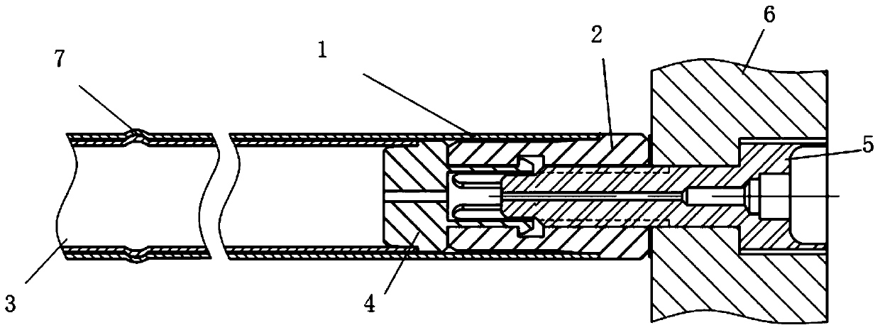 A new type of automatic positioning pipe-in-pipe connection structure and assembly method