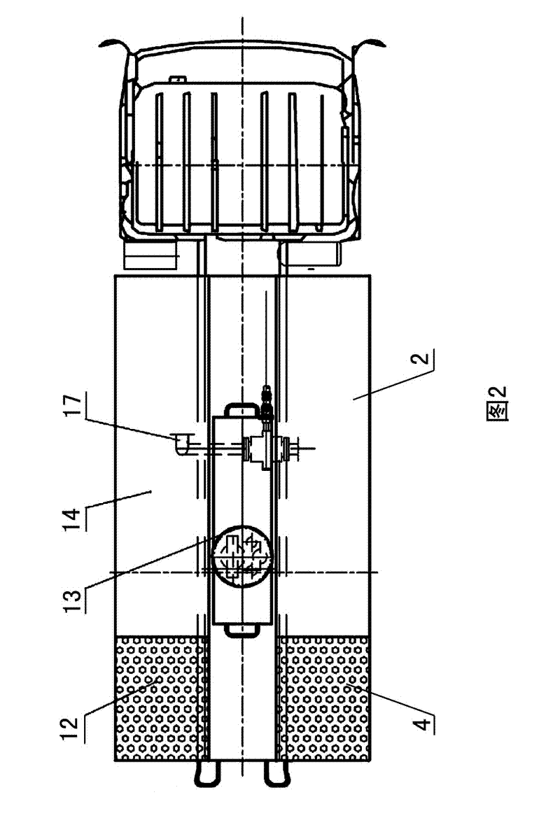 Oil unloading device vehicle for railway oil tank and oil transportation method thereof