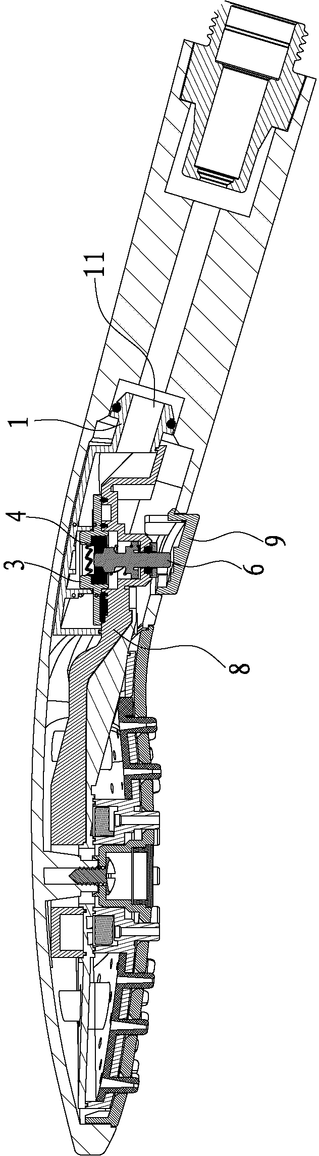 Button switching structure of handheld sprinkler