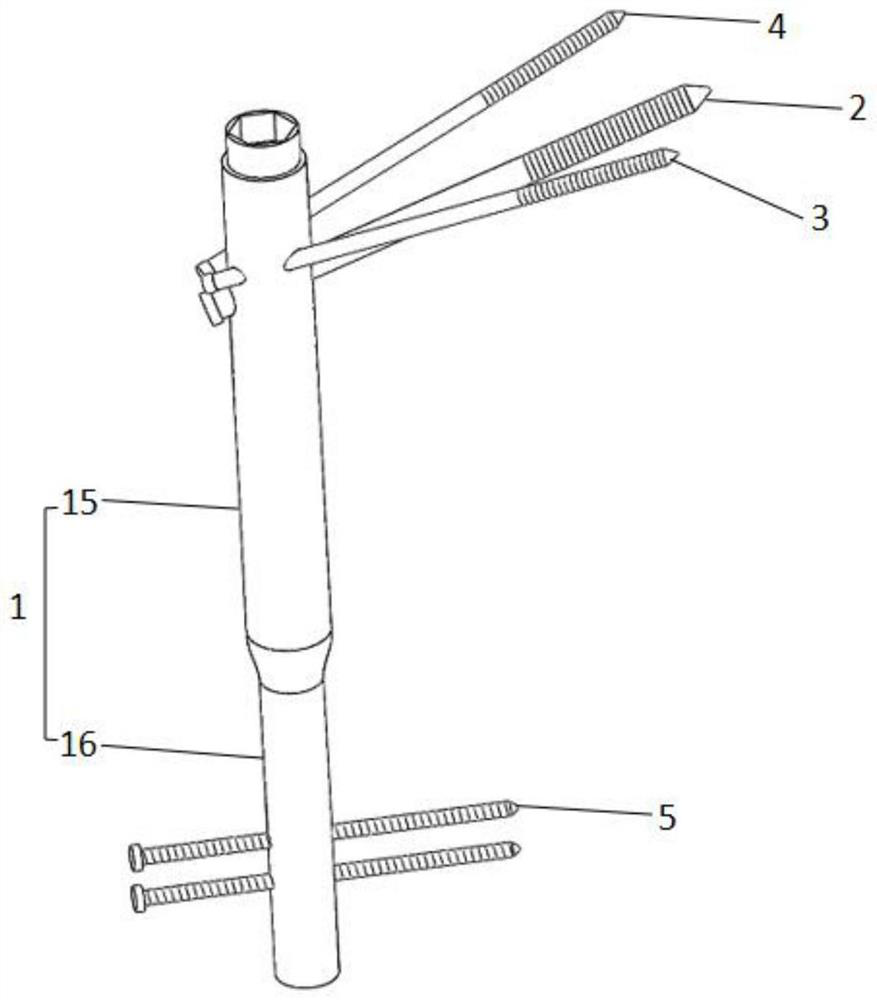 Internal fixing device for treating femoral neck fracture