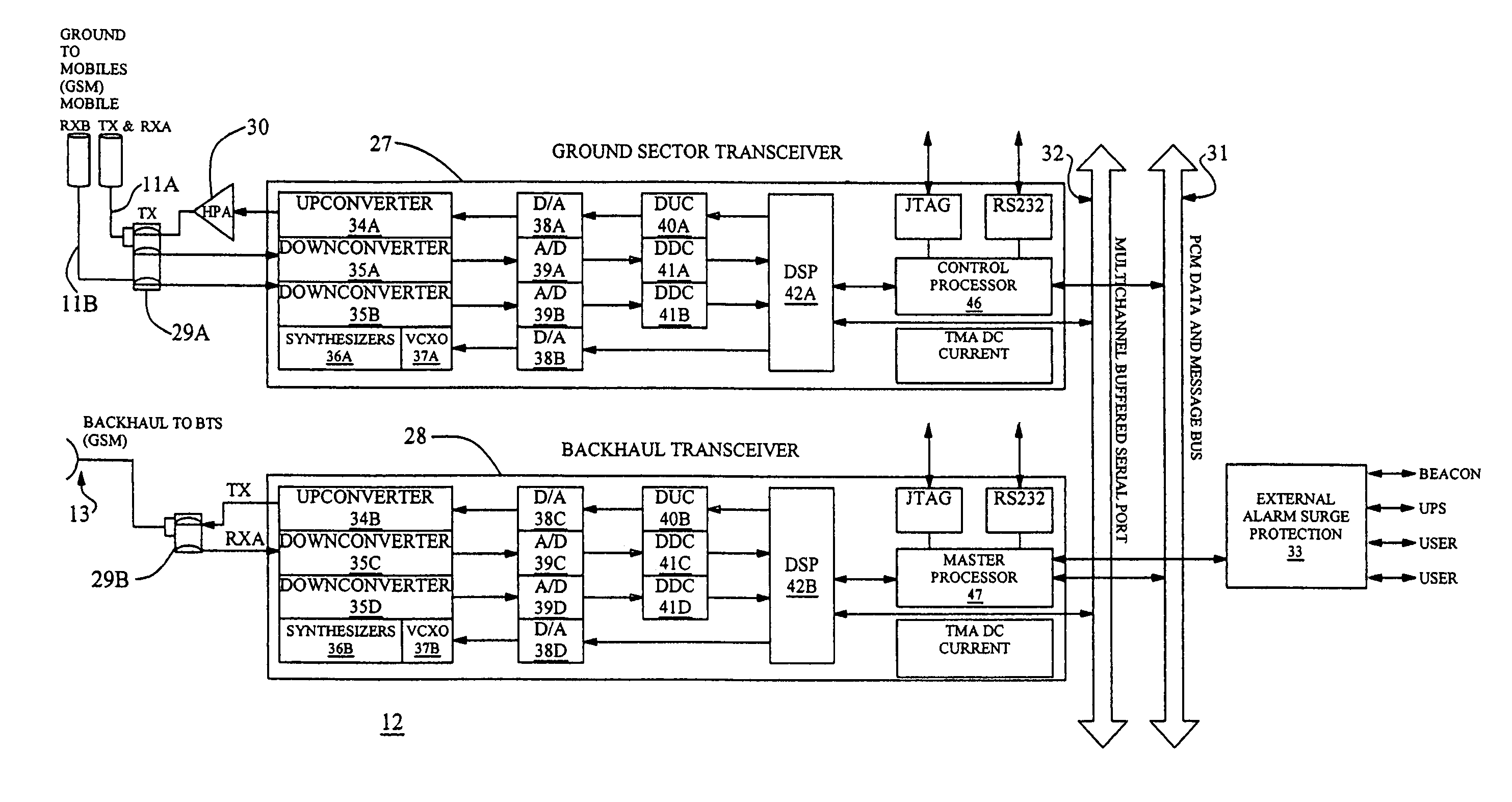 Packet based backhaul channel configuration for a wireless repeater
