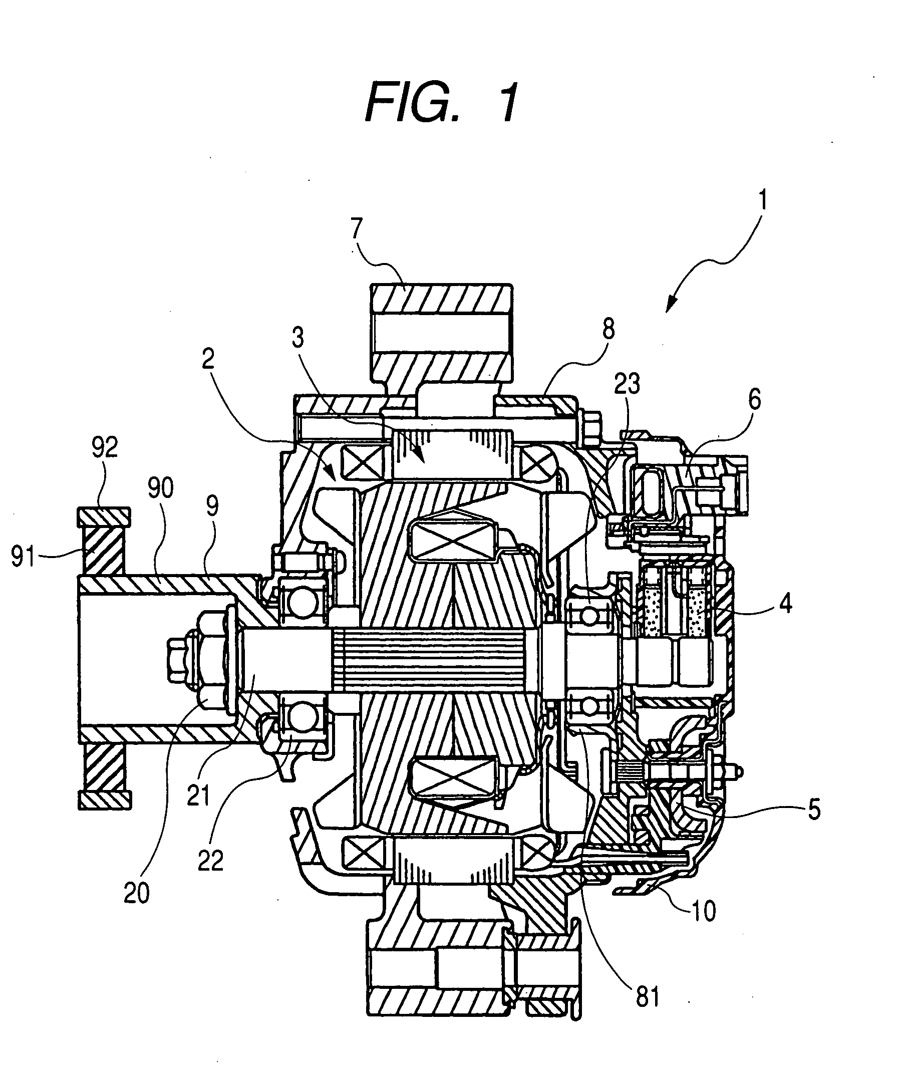 Automotive AC generator designed to establish shaft-to-shaft connection with engine