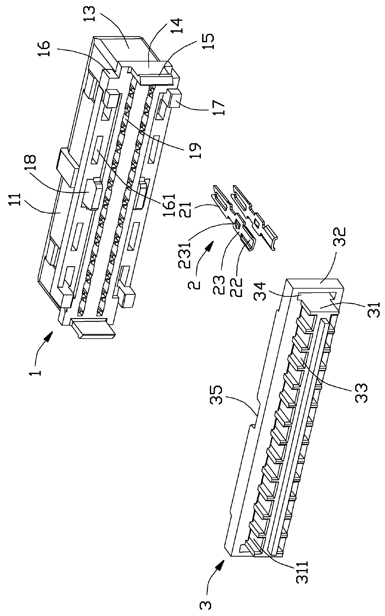 Insulative housing of a cable connector assembly having a one piece structure latch