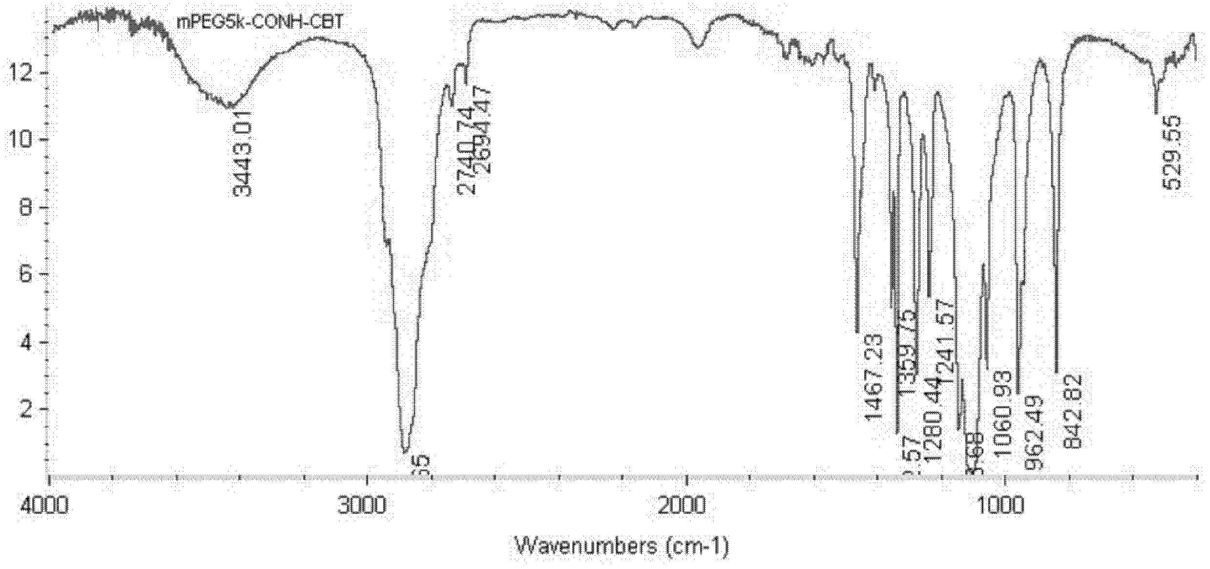 Polyethylene glycol benzothiazole derivative and preparation method and application thereof