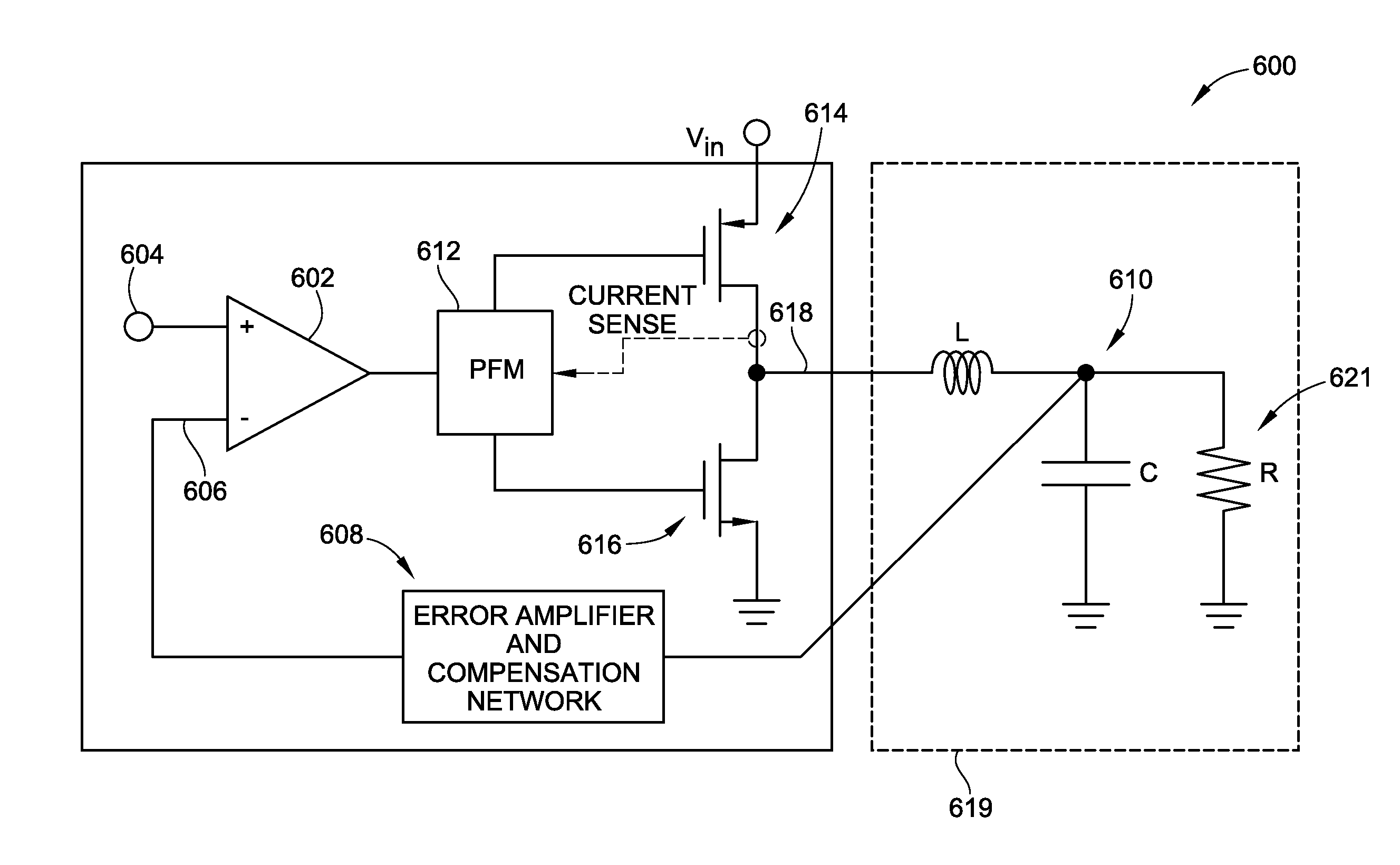 System and method for providing power via a spurious-noise-free switching device