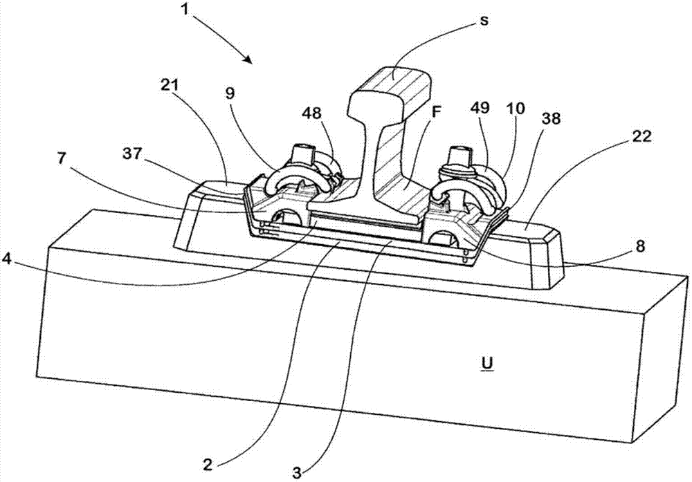 System for fastening a rail and guide plate for such a system