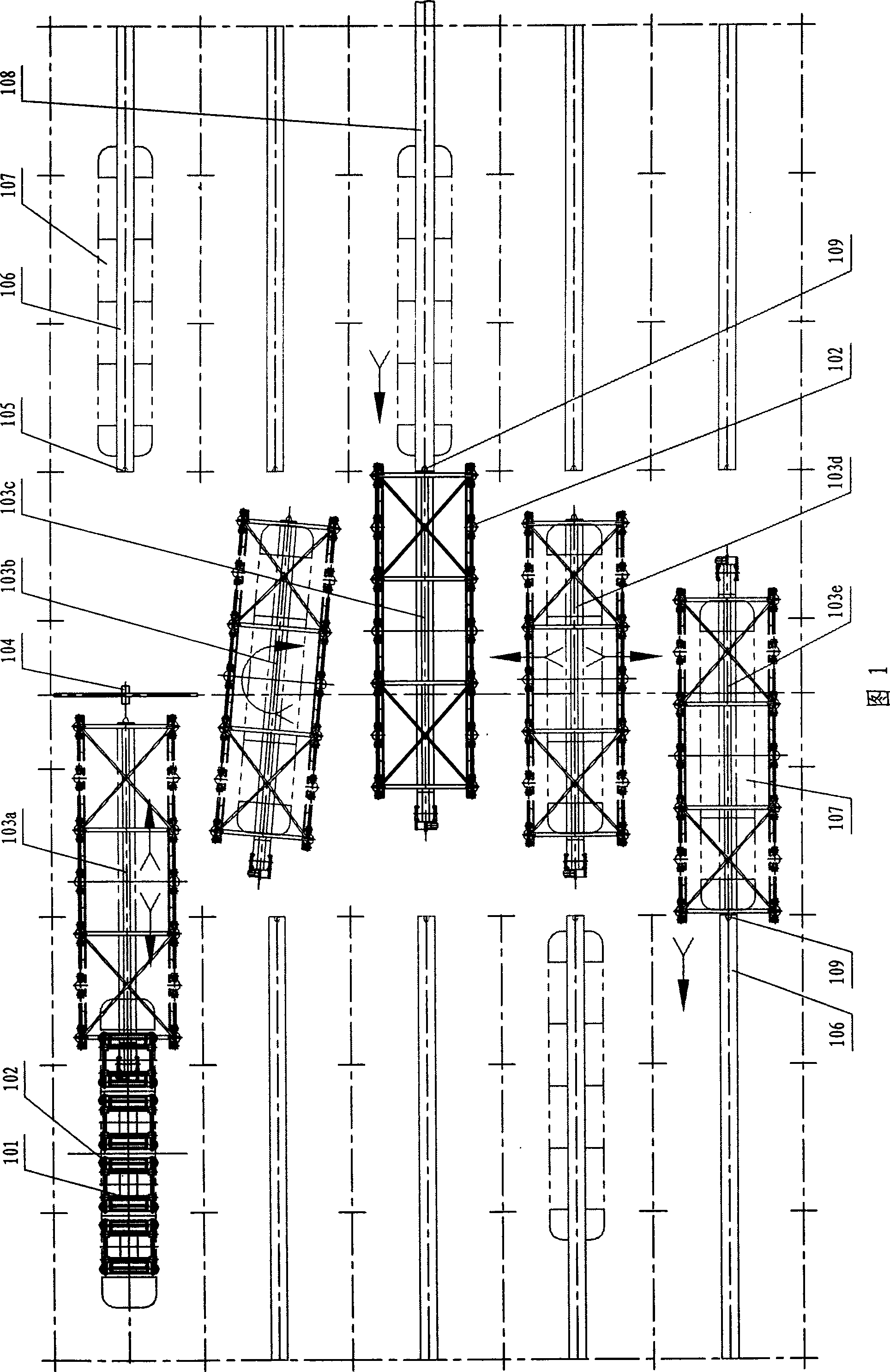 Air-bed mobile and air-bag lifting hanging crane maintenance apparatus