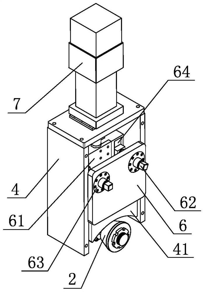 A three-roll cross-rolling device for forming stepped shafts