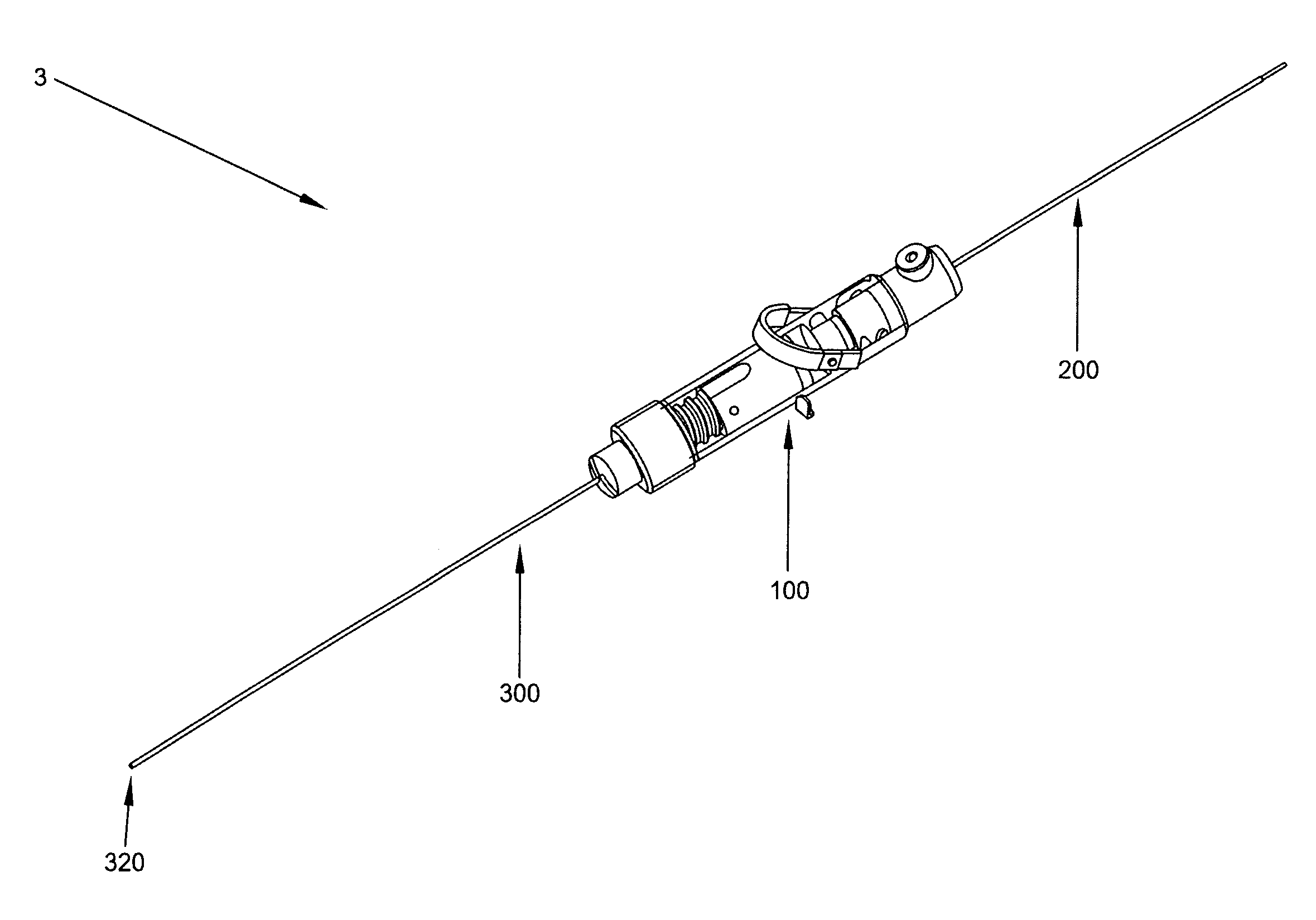 Safety needle for accessing the interior of a hip joint