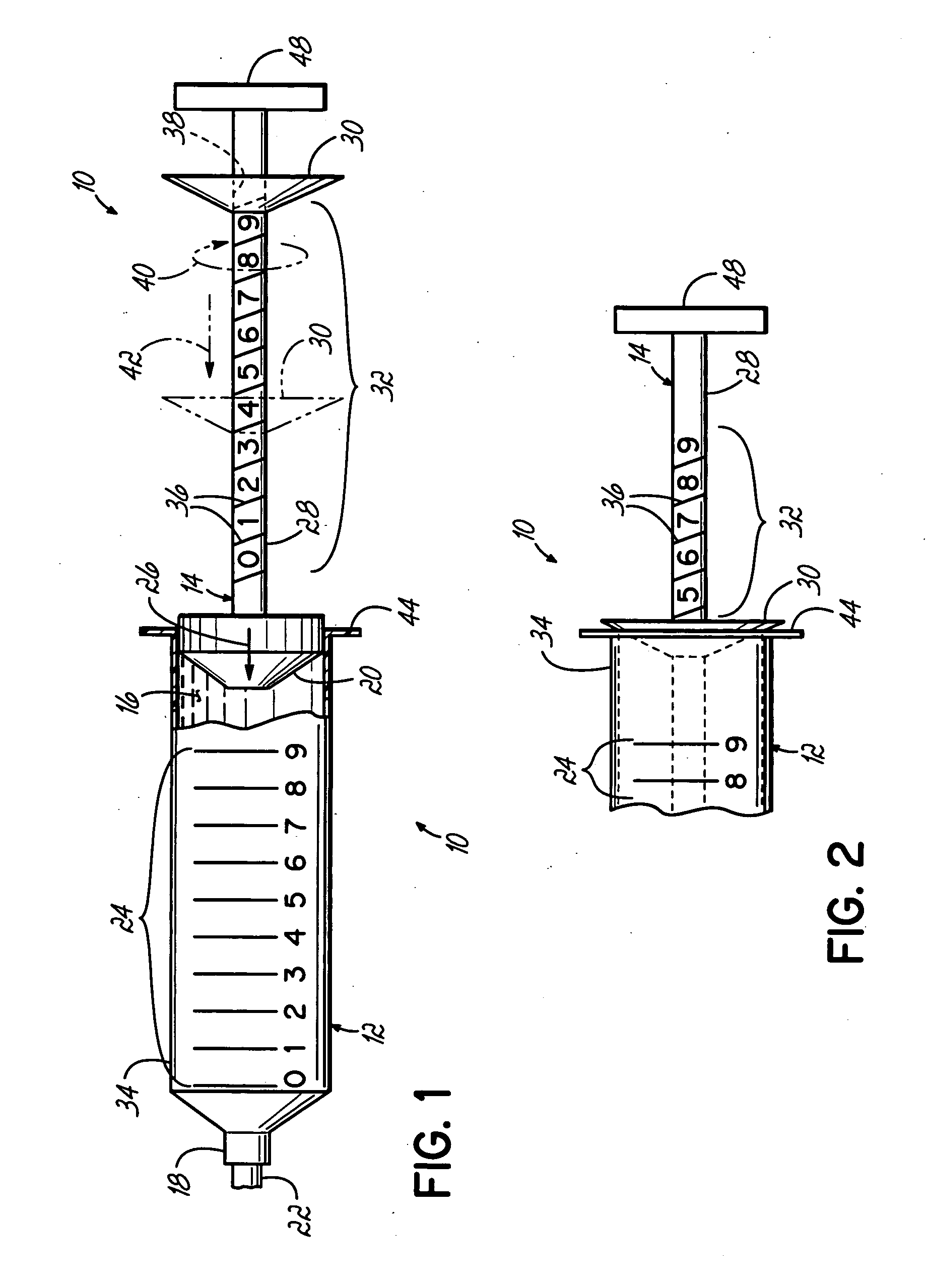 Calibrated pushrod for injection volume control in prefilled syringes