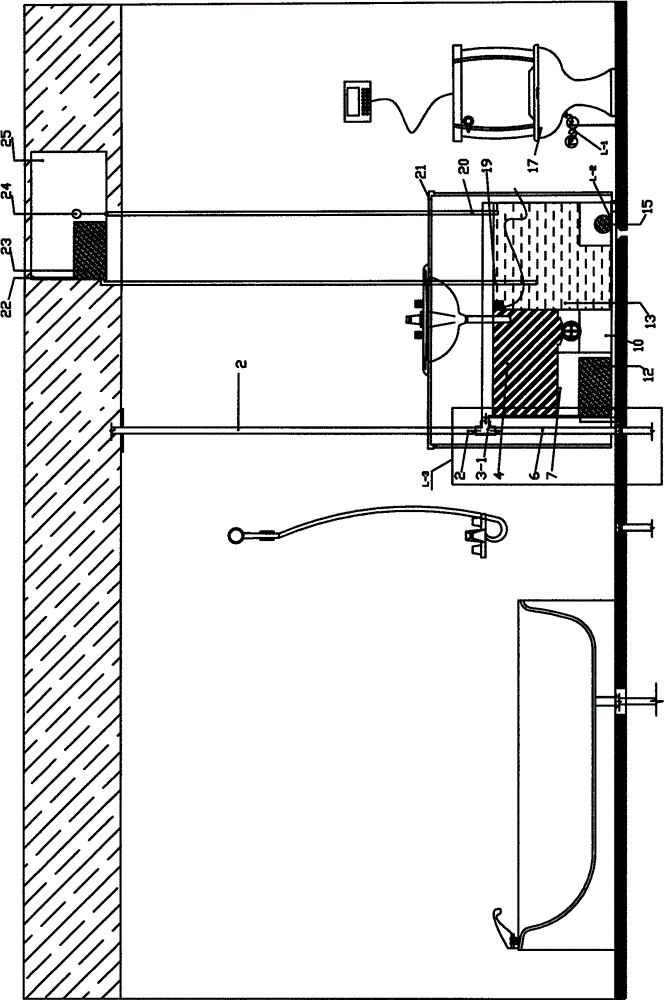 Water recycling device for shower in bathroom