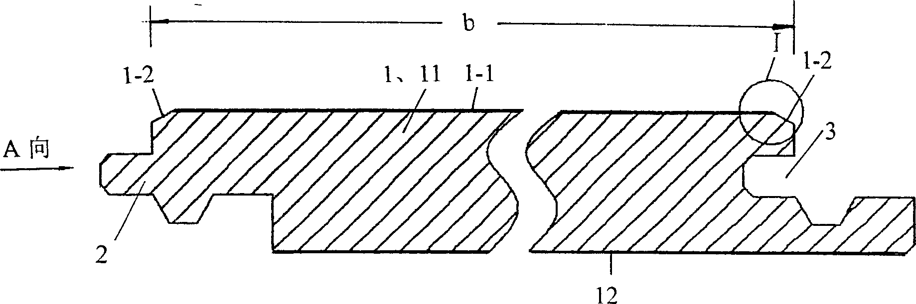 Stiffened timber floor and the manufacturing method thereof