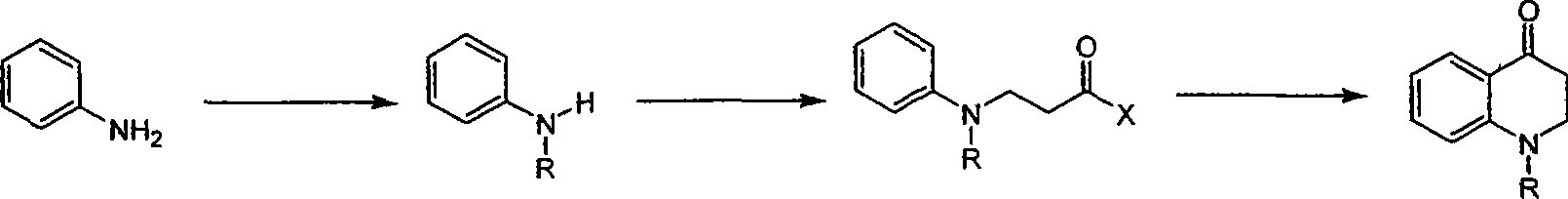 Synthesis of 1-R-2,3-dihydrogen-1H-quinoline-4-ketone