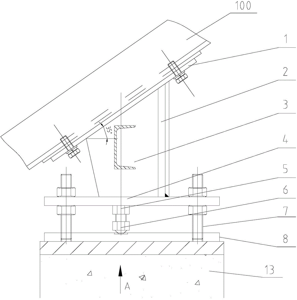 Escalator fulcrum device