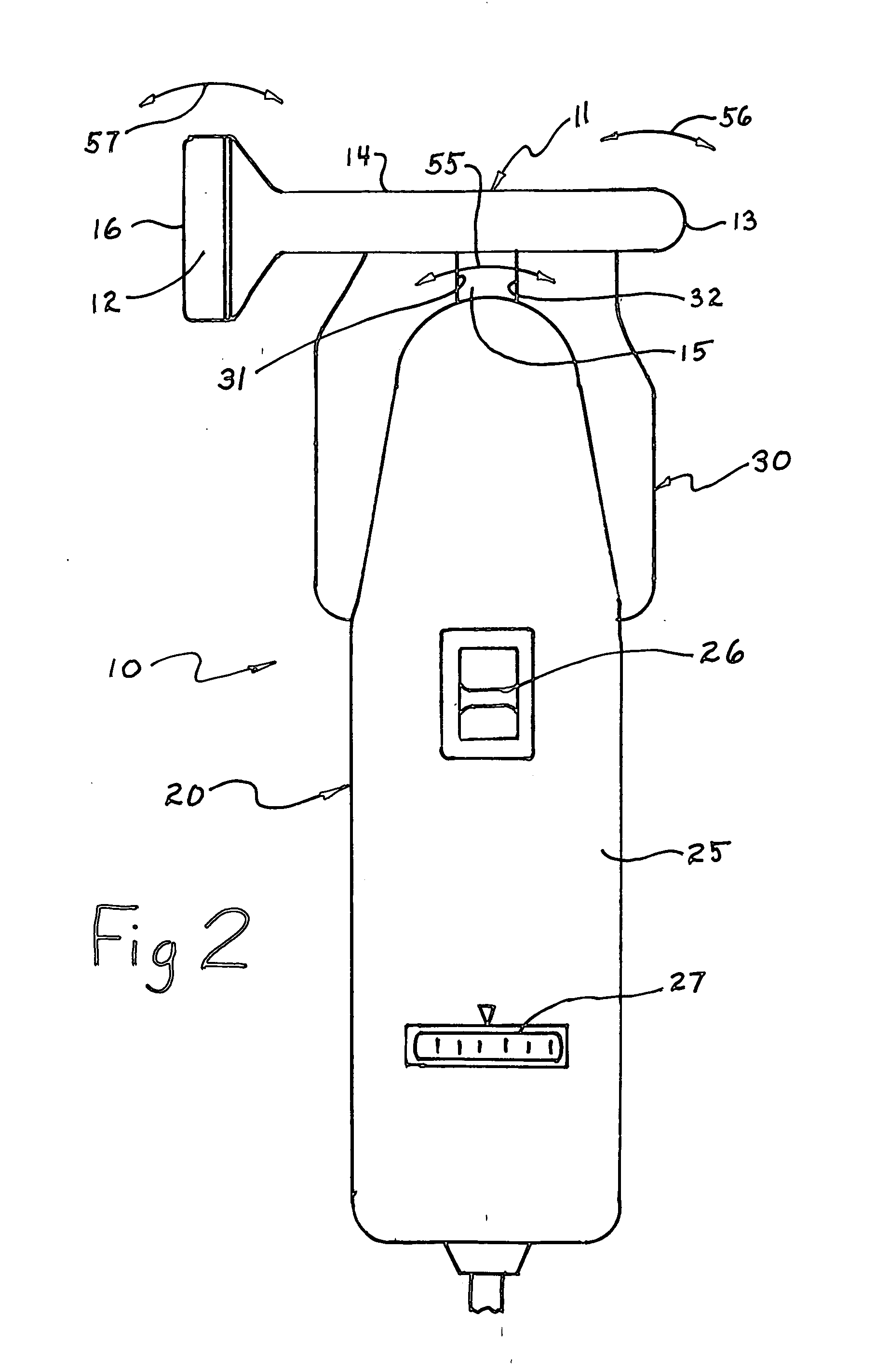 Therapeutic device and method for scar tissue therapy having intermediate and opposed heads