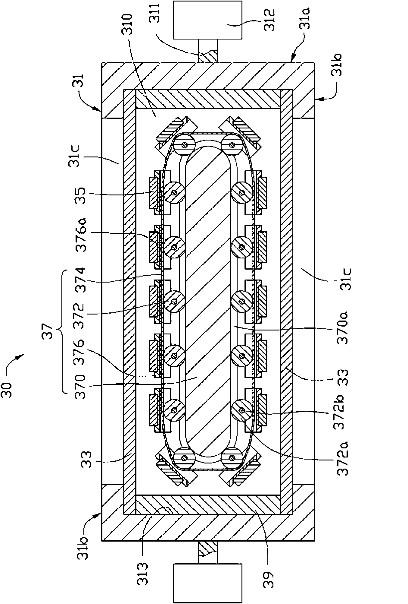 Magnetron sputtering target and magnetron sputtering device adopting same