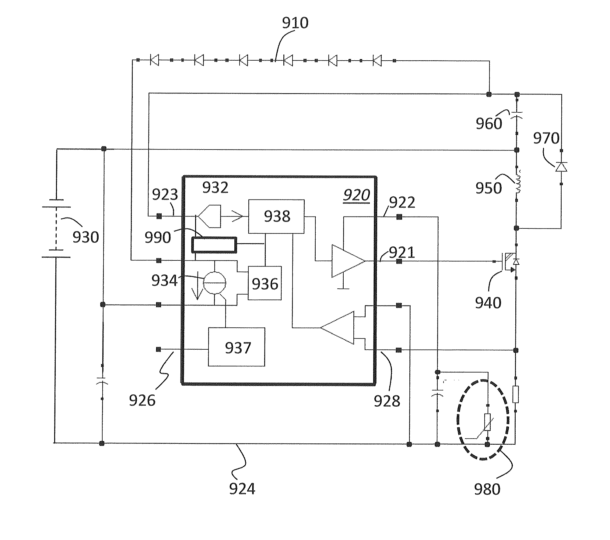 Method of detecting a LED failure, a controller therefor, a lighting unit and lighting system