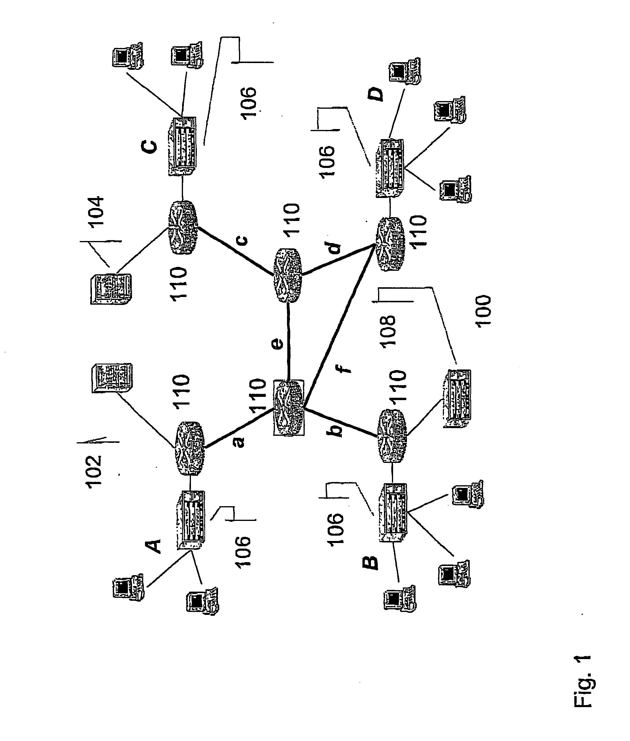 Method and node for controlling the forwarding quality in a data network