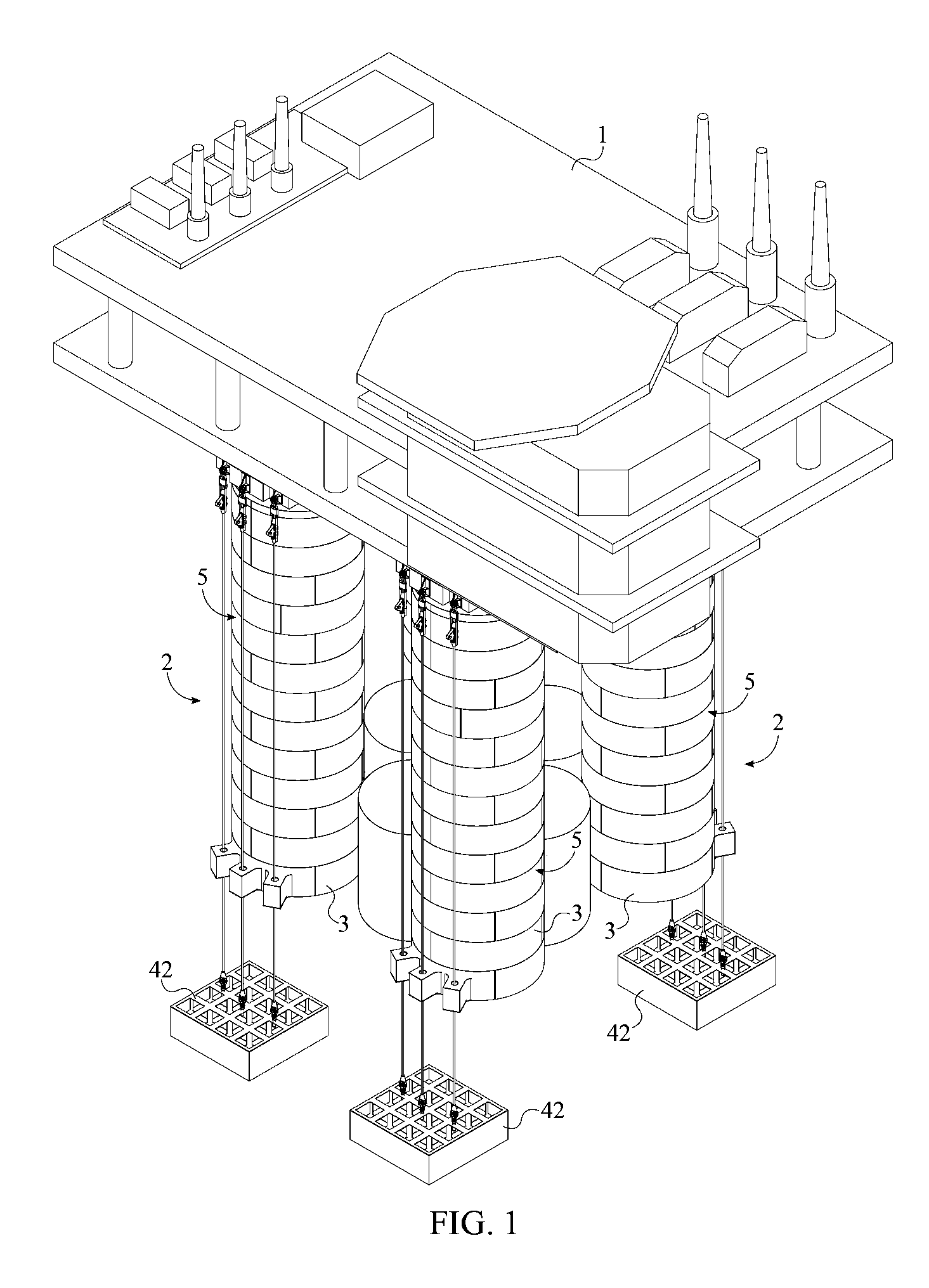 Tension-leg platform anchoring system