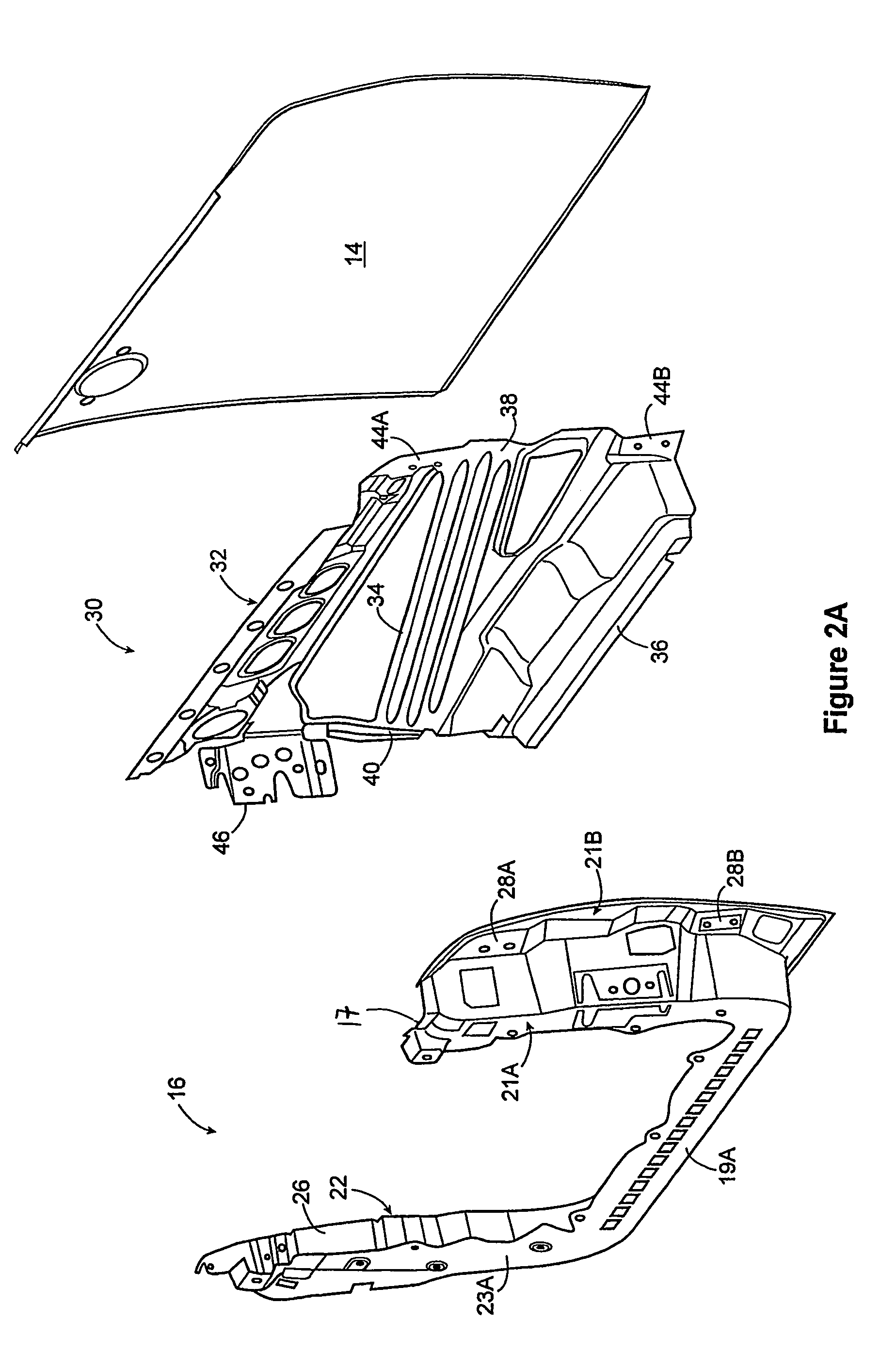 Motor vehicle door structure
