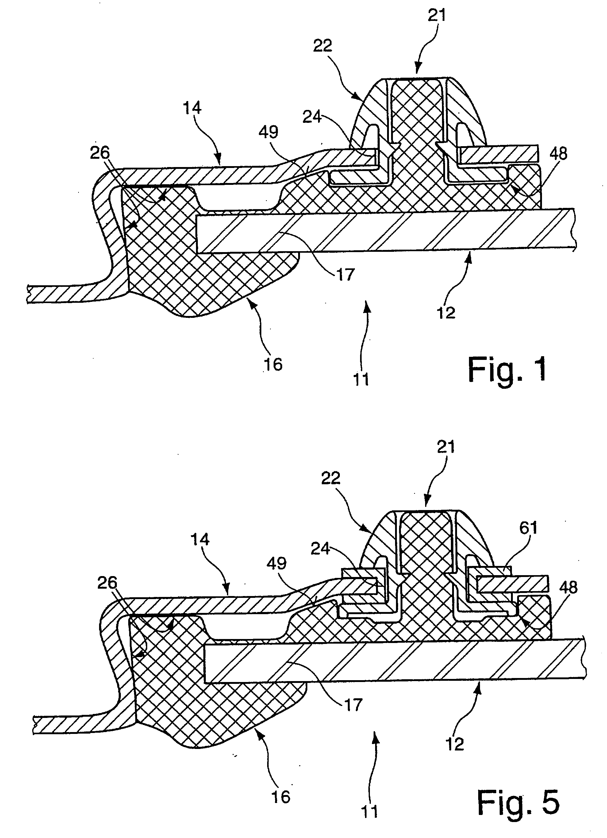 Assembly of a Fixed Pane on a Car Body Flange and Fastening Clip for Mounting of the Fixed Pane