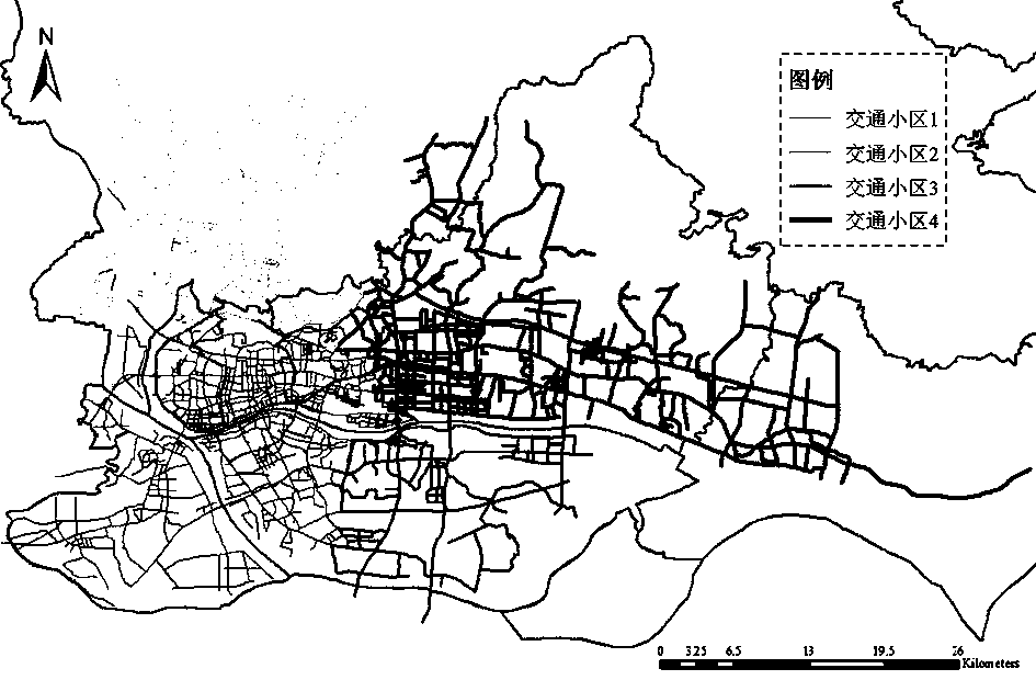 Dynamic traffic district division method based on trip data
