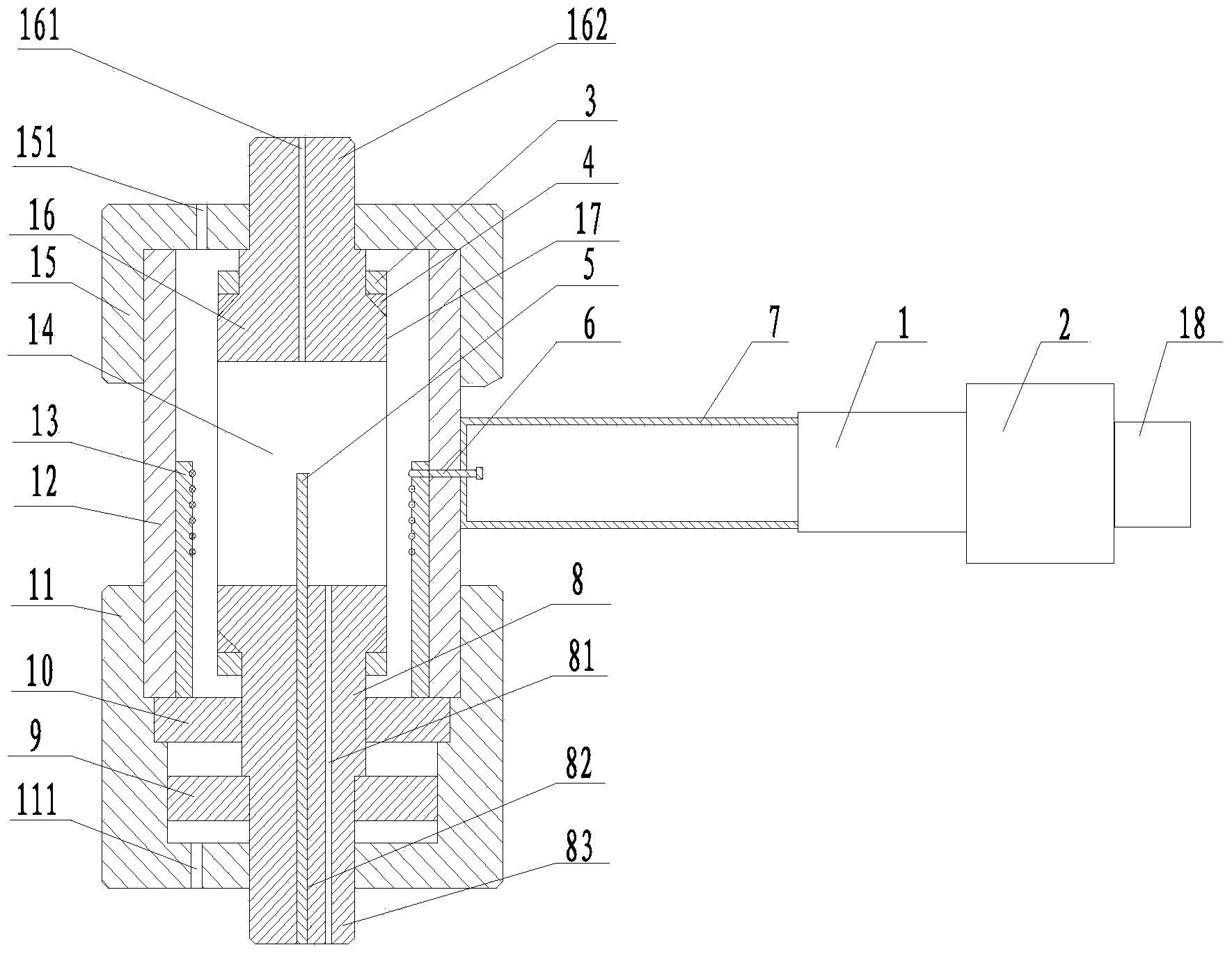 Microwave excitation coal-bed gas desorption and seepage experimental device