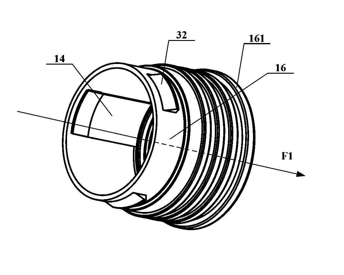 Coaxial connector's plug and socket as well as coaxial connector