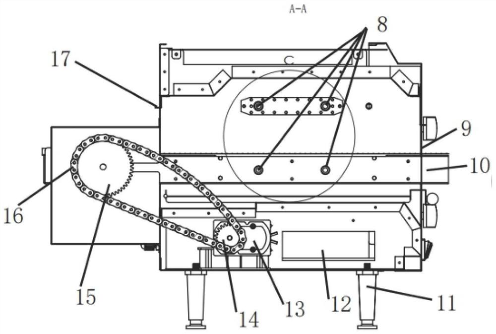 Chain type pizza oven