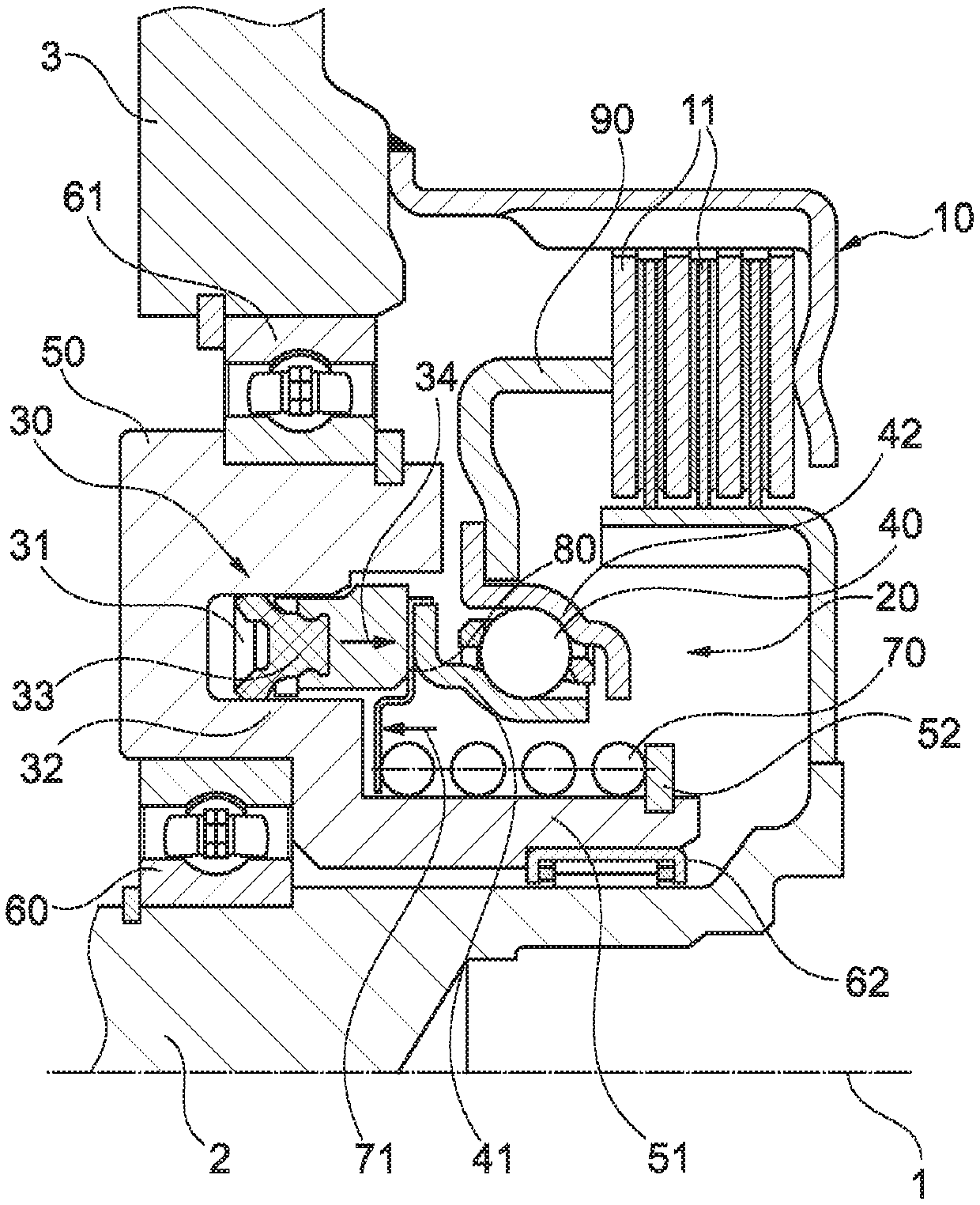 Actuation system and clutch device for a motor vehicle
