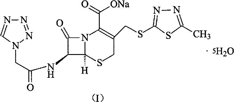 Cefazolin sodium pentahydrate compound of new route