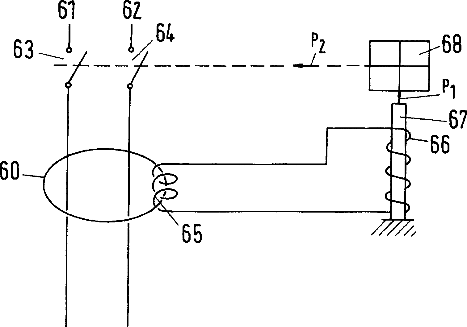 Magnetostrictive electrical switching device