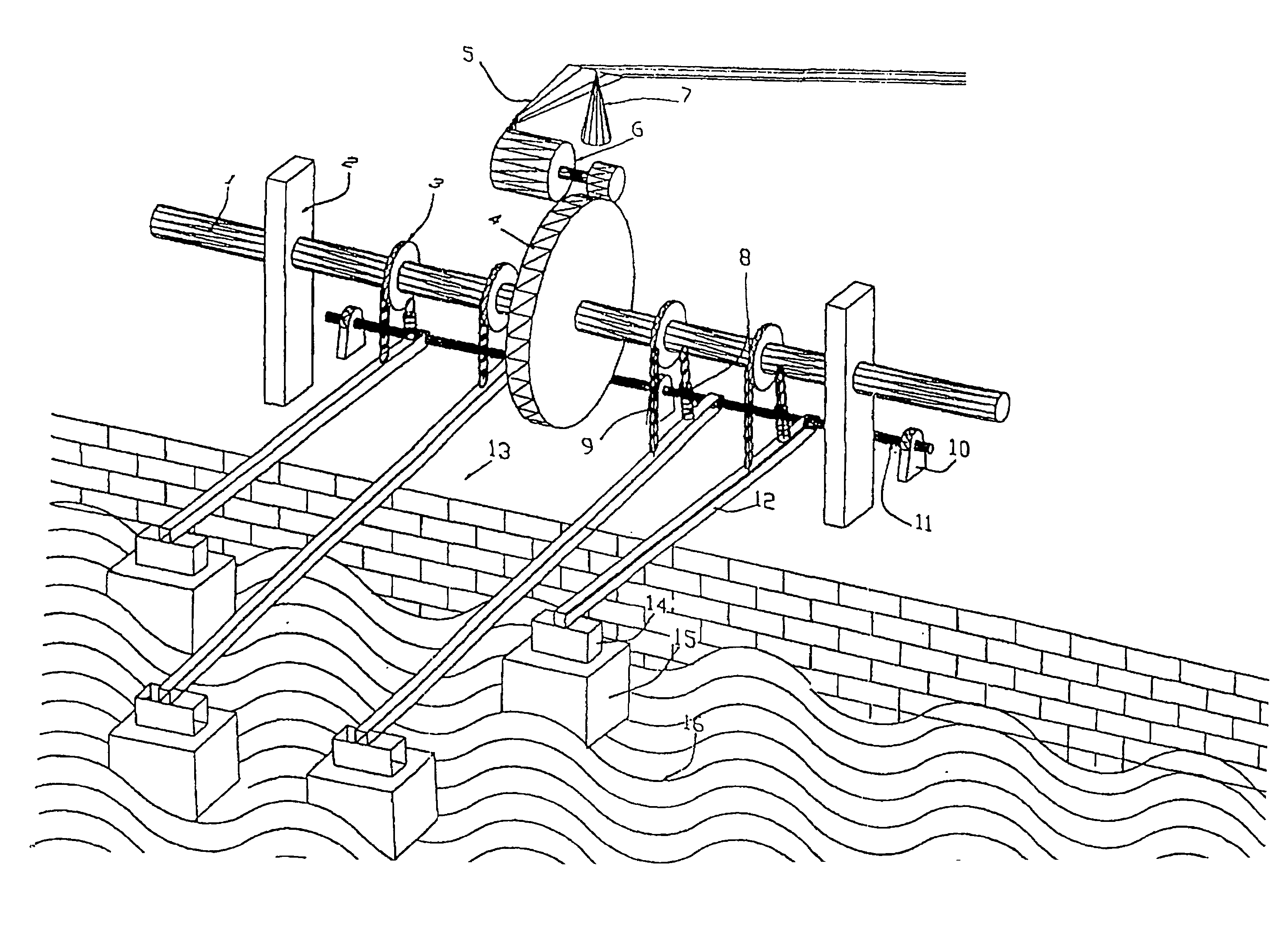 Method and installation of power generation by ocean wave