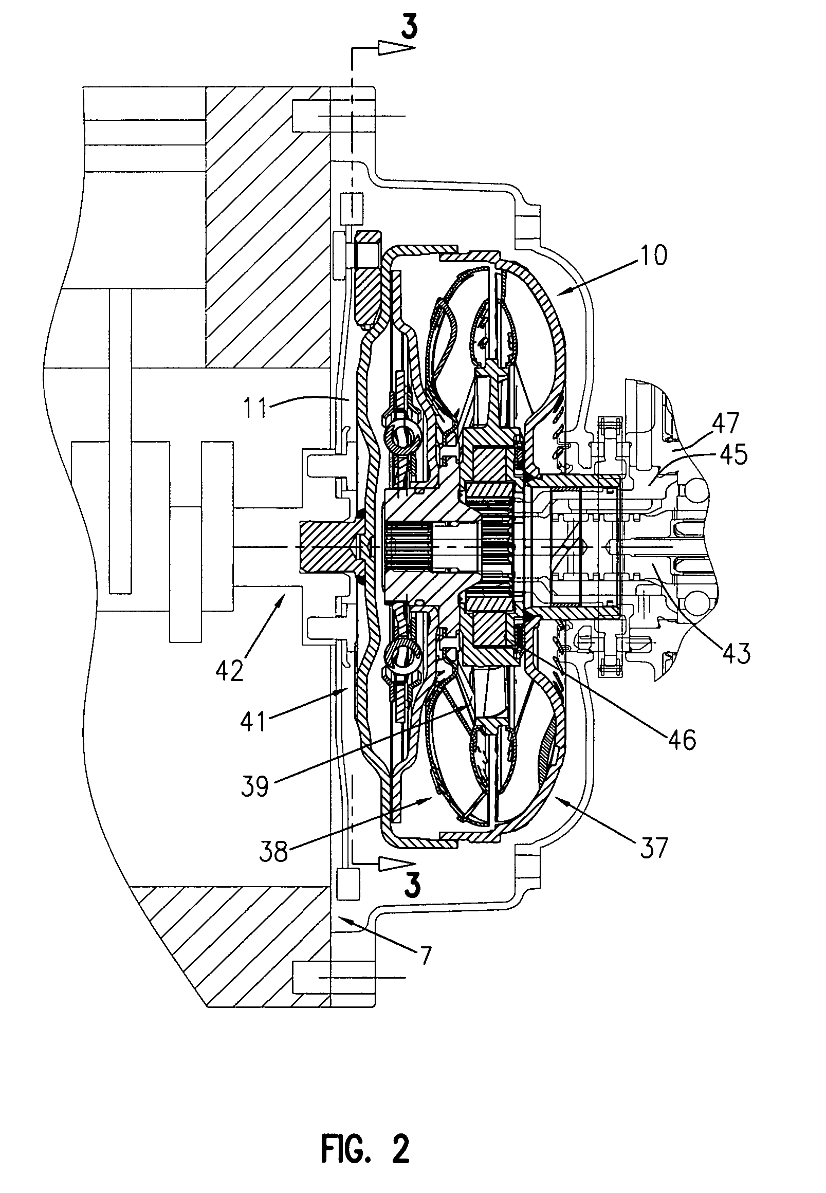 Hydrodynamic coupling device for hybrid vehicles