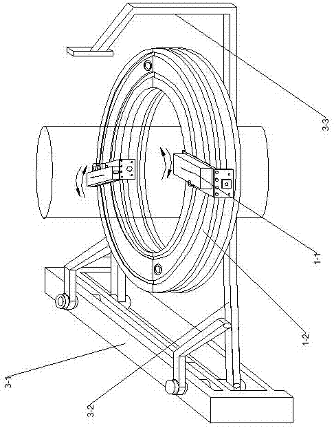 Self-adaptive surface cleaning device for high and big pillar type columns and use method of the self-adaptive surface cleaning device