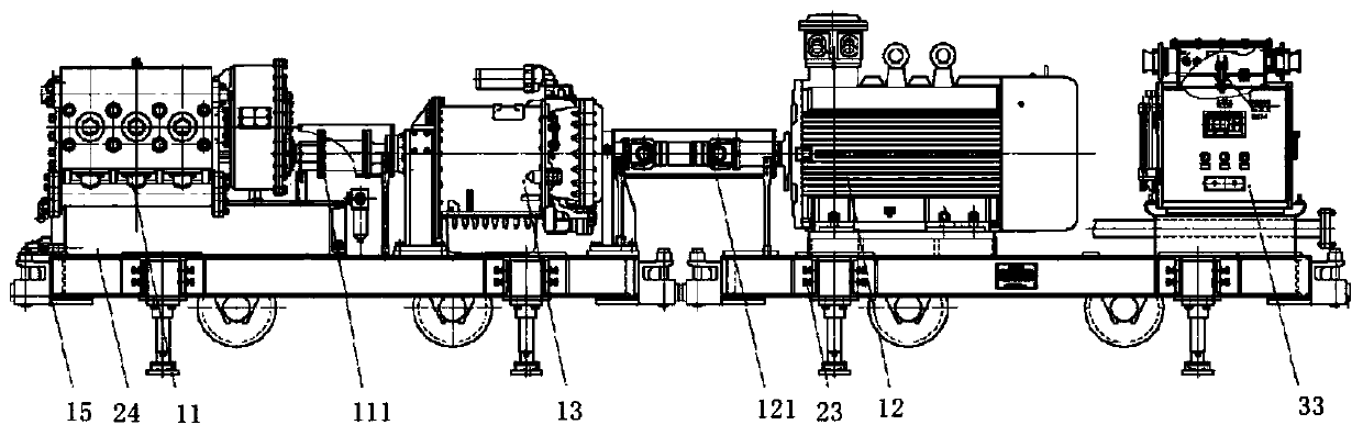 Hydraulic fracturing permeability increasing system for ultra-thick coal seam of gas outburst tunnel of an expressway