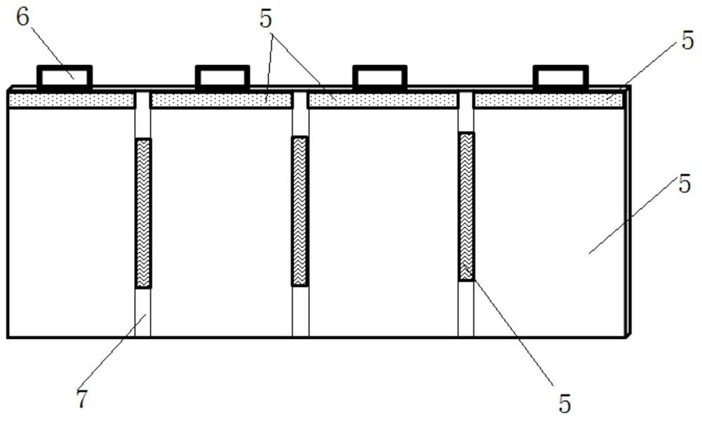 Diaphragm capable of measuring pressure distribution in pole group and preparation method of diaphragm