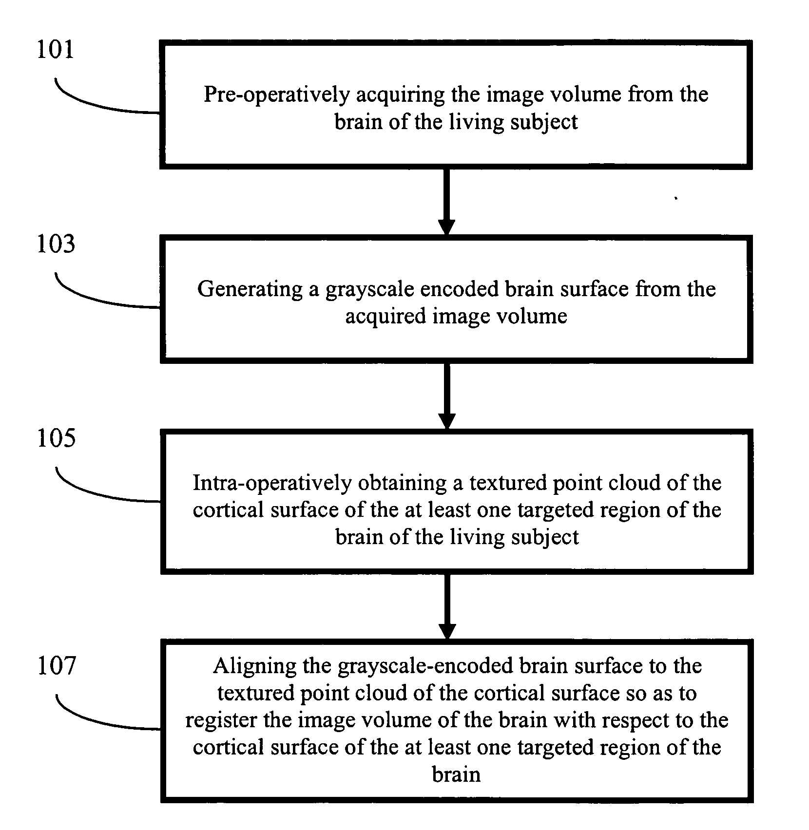Apparatus and methods of cortical surface registration and deformation tracking for patient-to-image alignment in relation to image-guided surgery