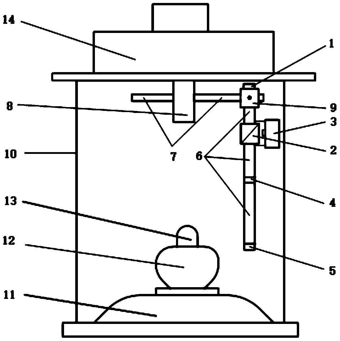 Device for measuring surface charge on insulators of DC gas-insulated metal-enclosed transmission lines