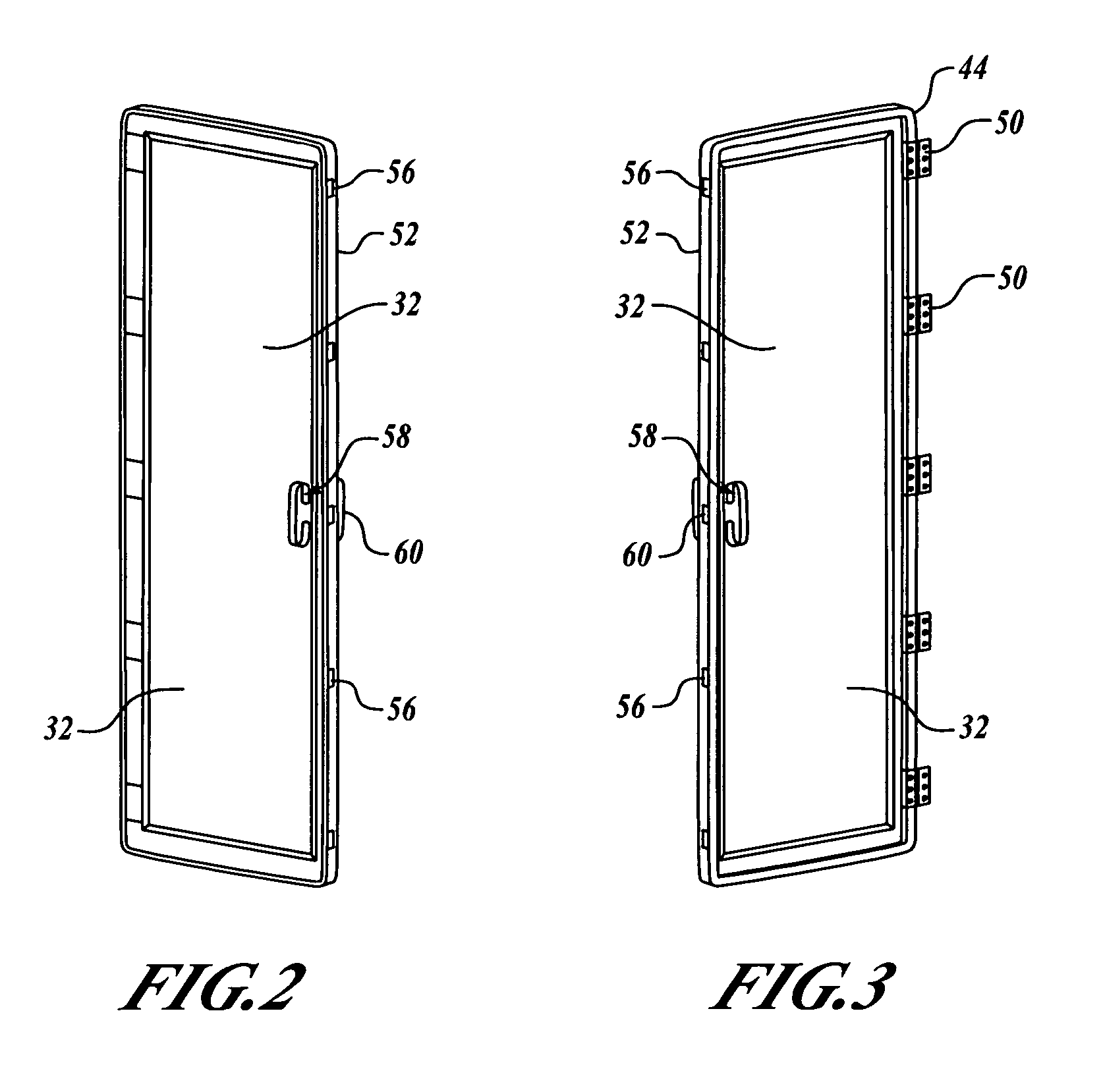 Injection-molded polycarbonate door