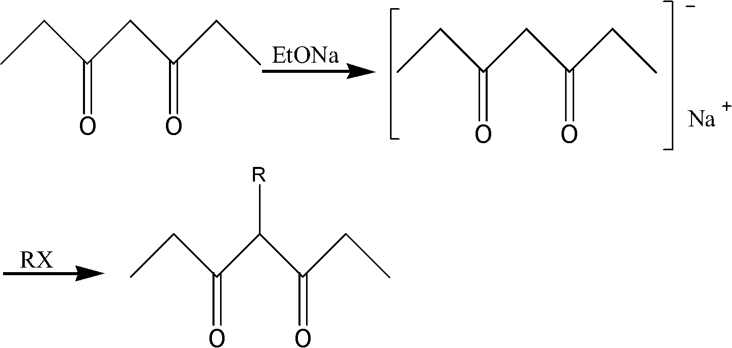 Synthetic method of 4-R-3,5-heptadione