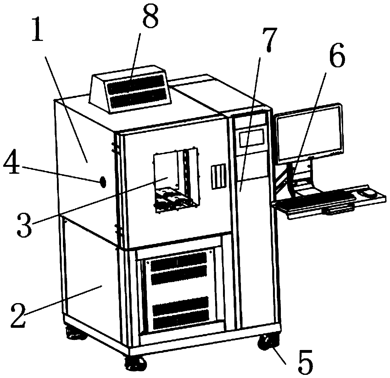 Uniform-temperature rapid temperature change test box