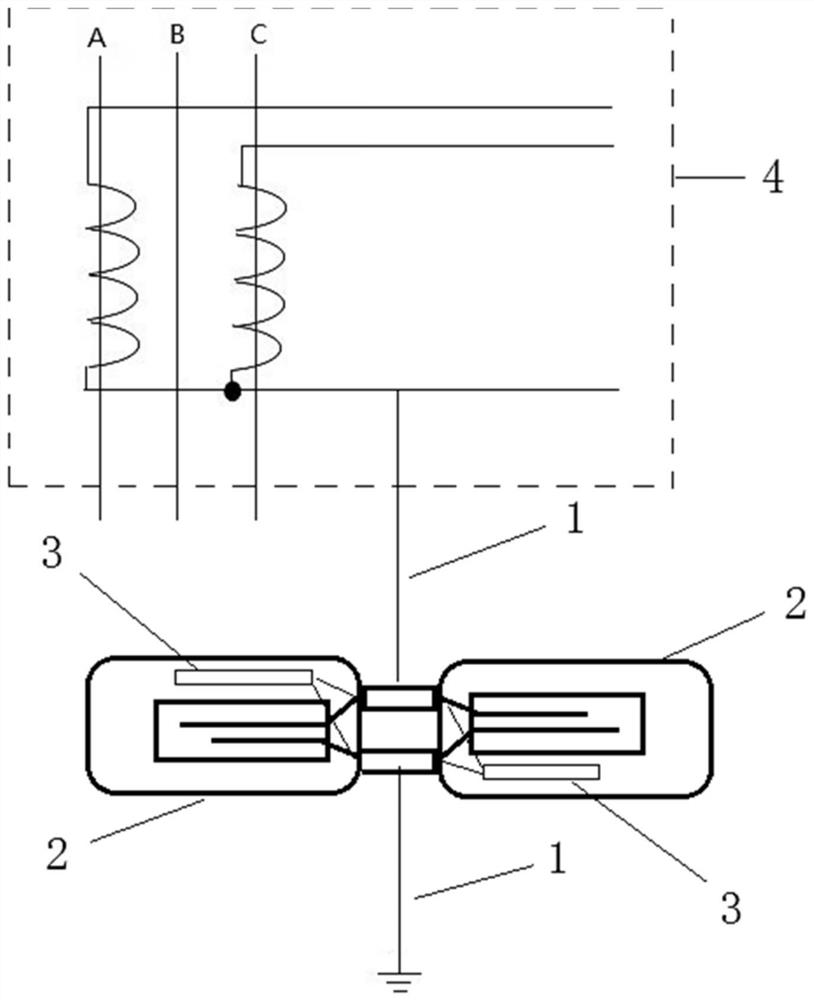 Transformer secondary side zero-phase safety grounding device
