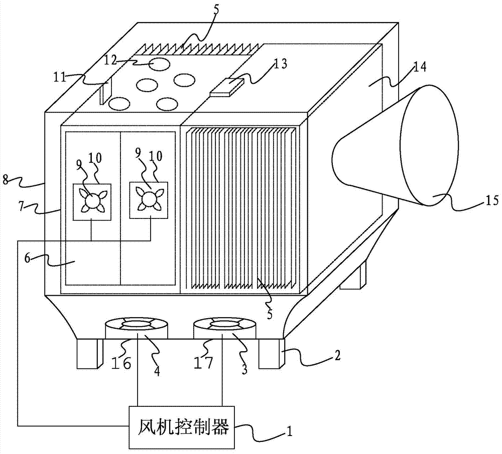 Cooling system used for high-frequency high-voltage power supply